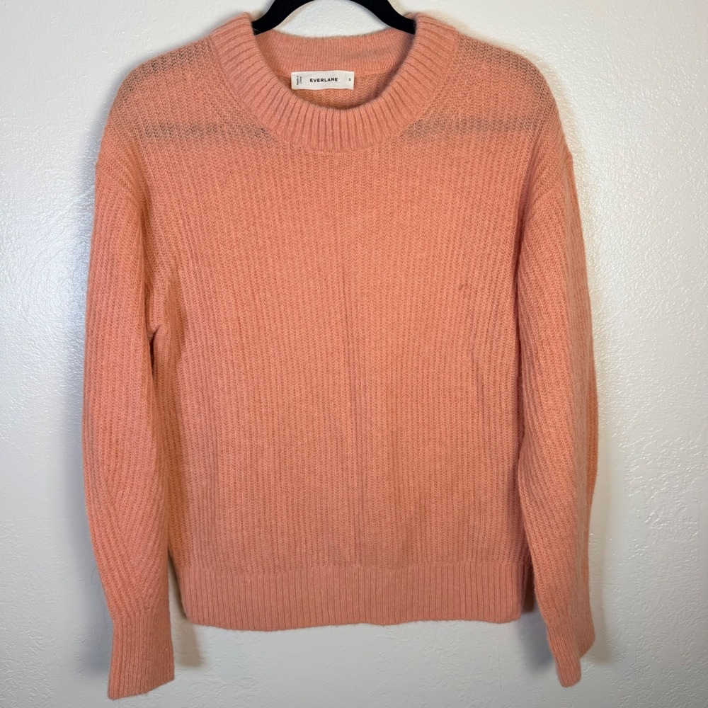 Everlane Womens S Alpaca Wool Blend Ribbed Crewneck Sweater Quiet Luxury